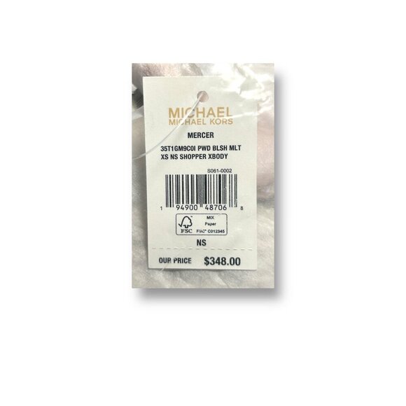 Michael Kors Mercer XS Shopper Crossbody Bag Rose Powder Blush Leather NWT $348 - Picture 10 of 10